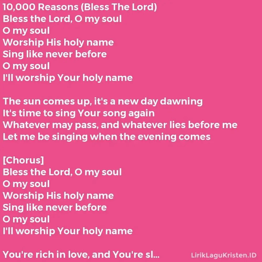 10,000 Reasons (Bless The Lord)