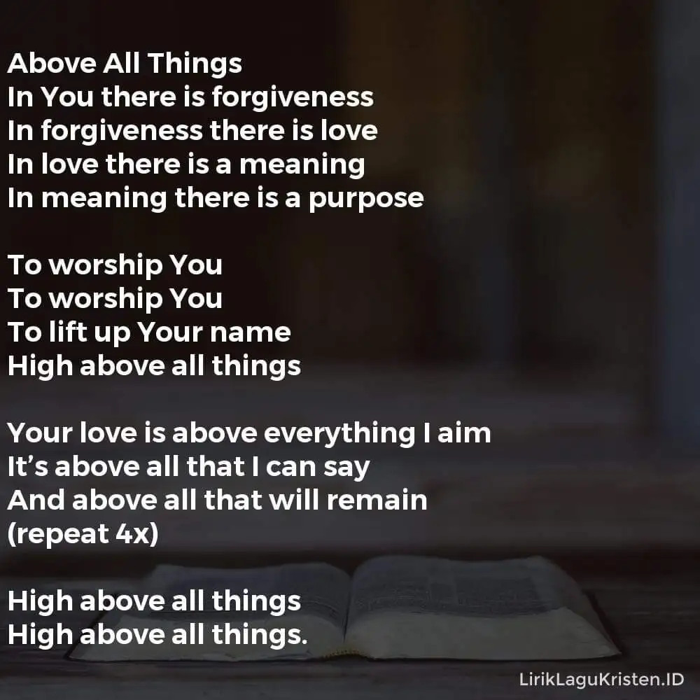 Above All Things