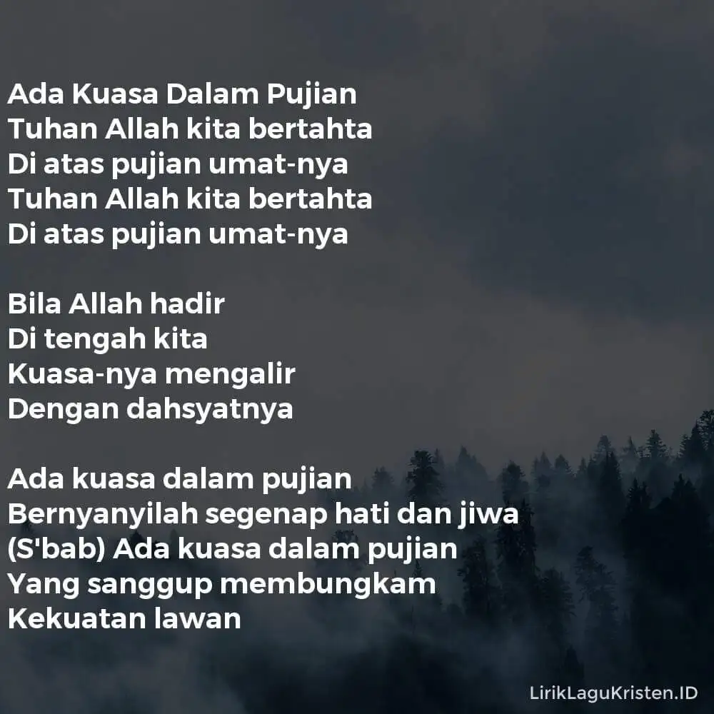 Ada Kuasa Dalam Pujian