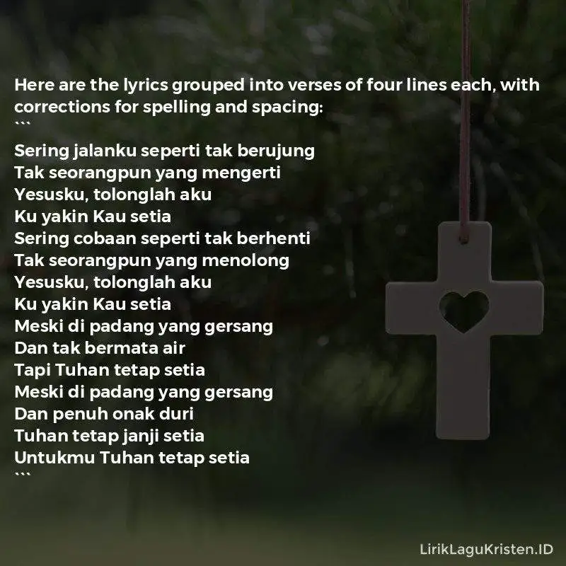 Air Mata Di Padang Yang Gersang