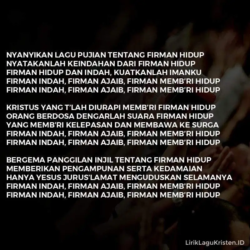 Ajaiblah Firman Hidup