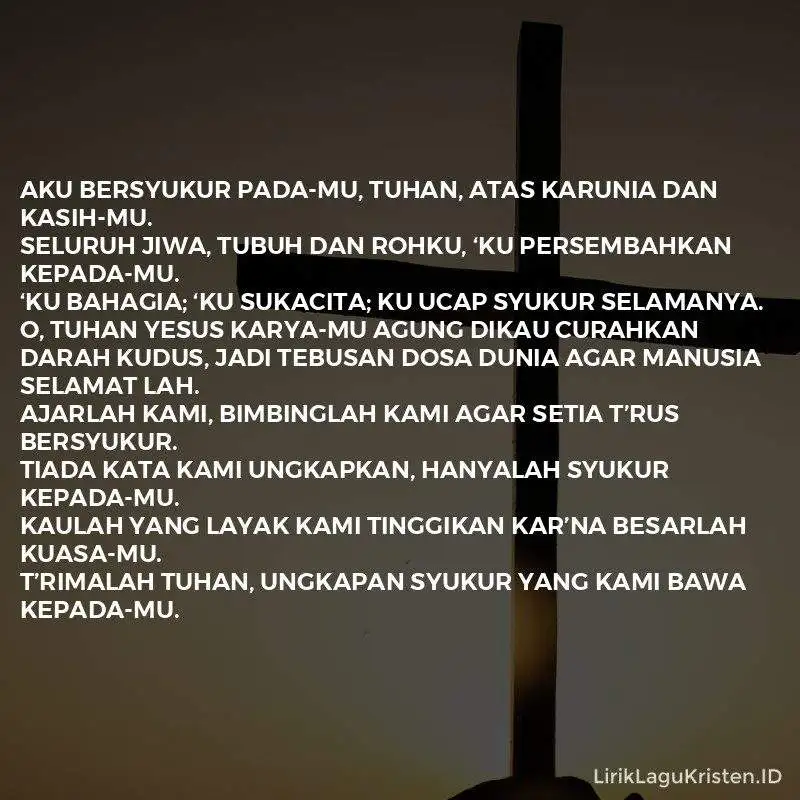 Aku Bersyukur PadaMu