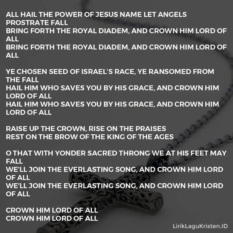 All Hail The Power Of Jesus Name