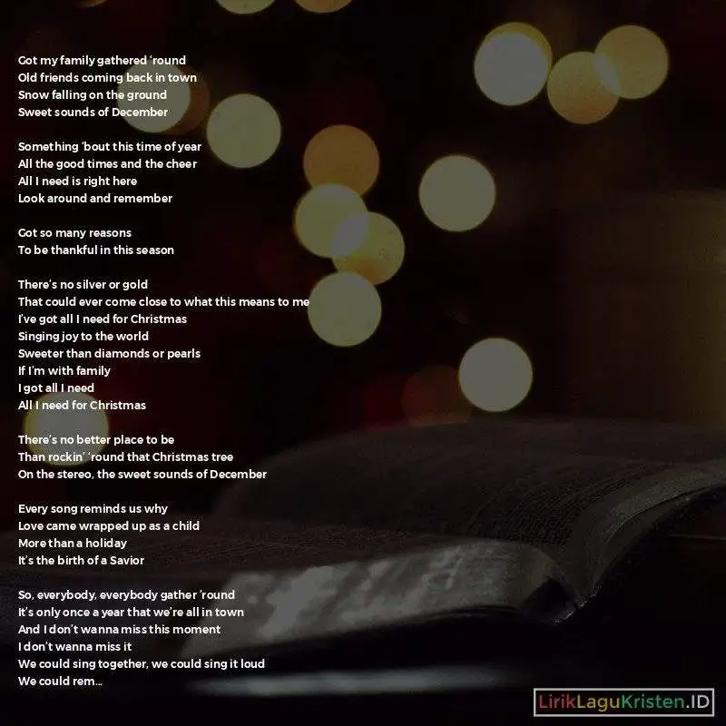 All I Need For Christmas