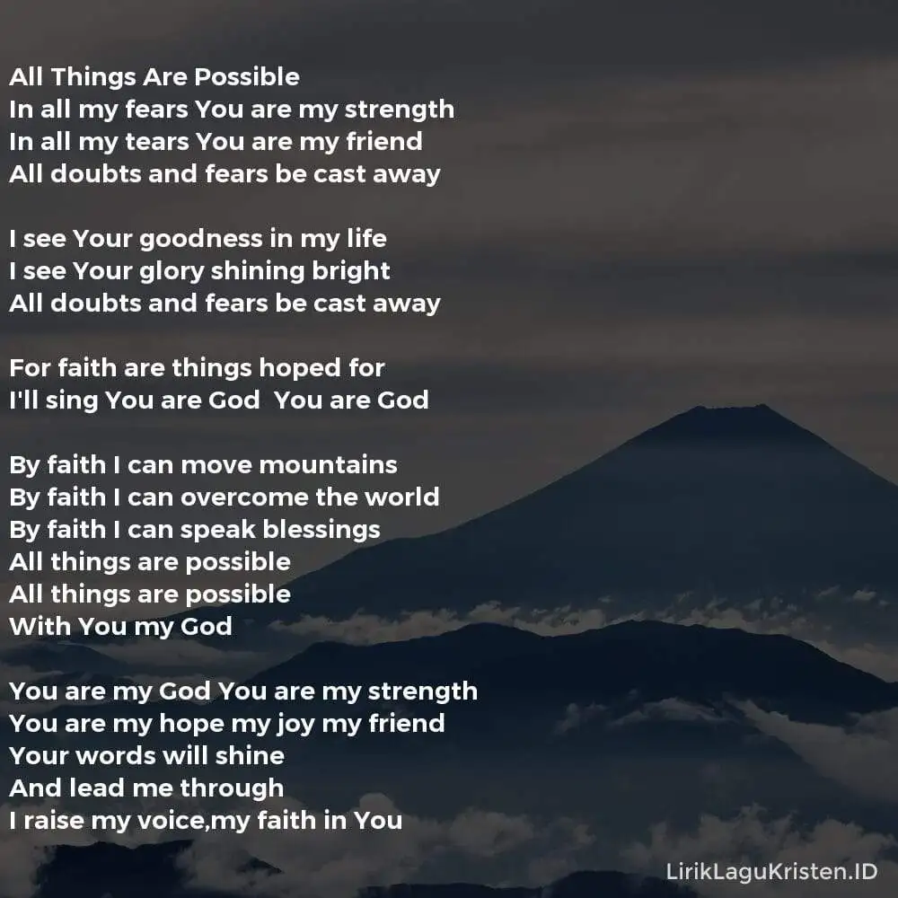 All Things Are Possible