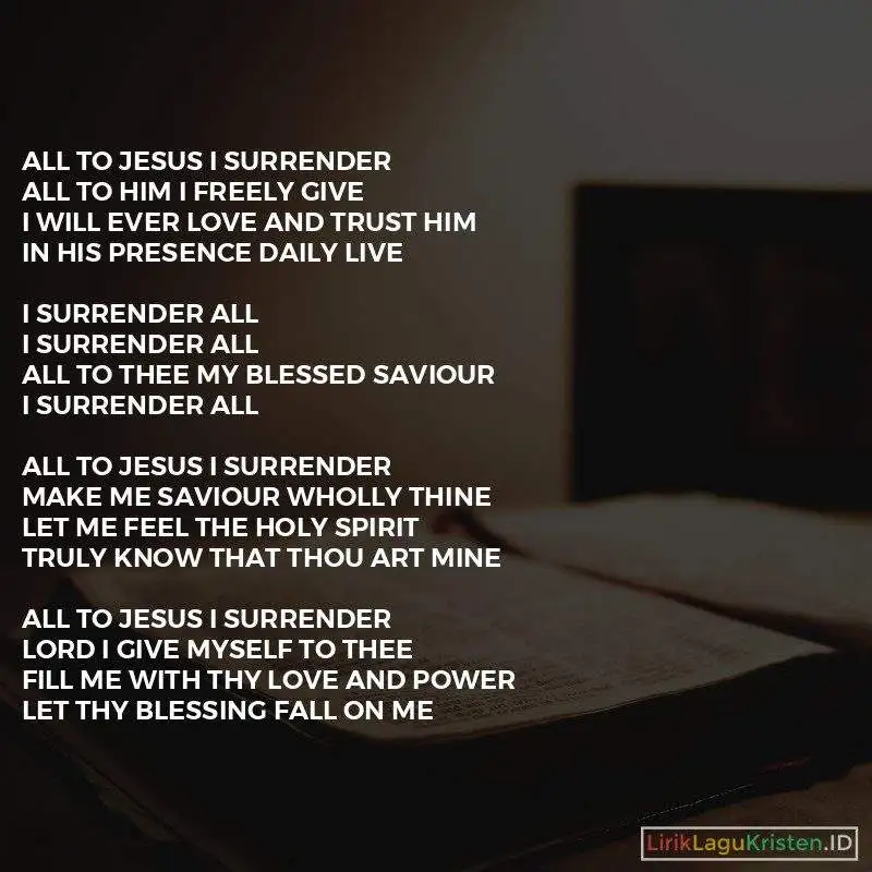 All To Jesus I Surrender