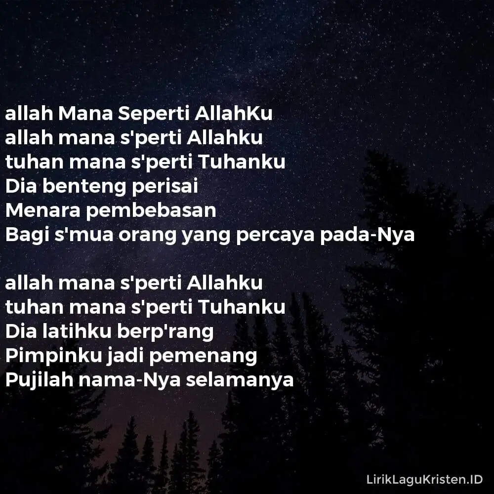 allah Mana Seperti AllahKu