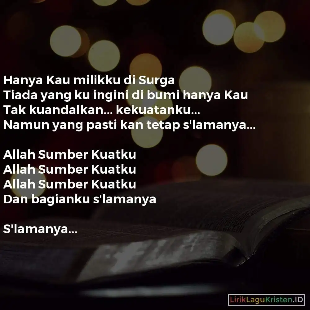 ALLAH SUMBER KUATKU