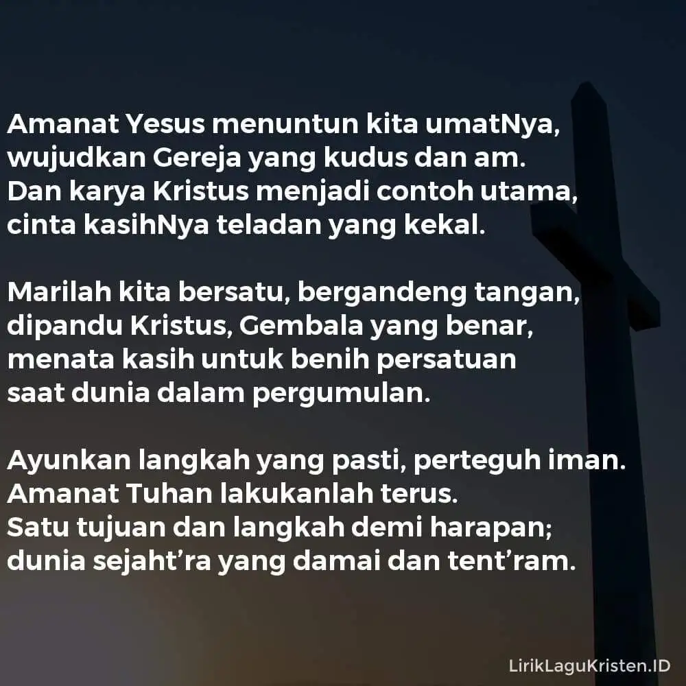 Amanat Yesus Menuntun Kita