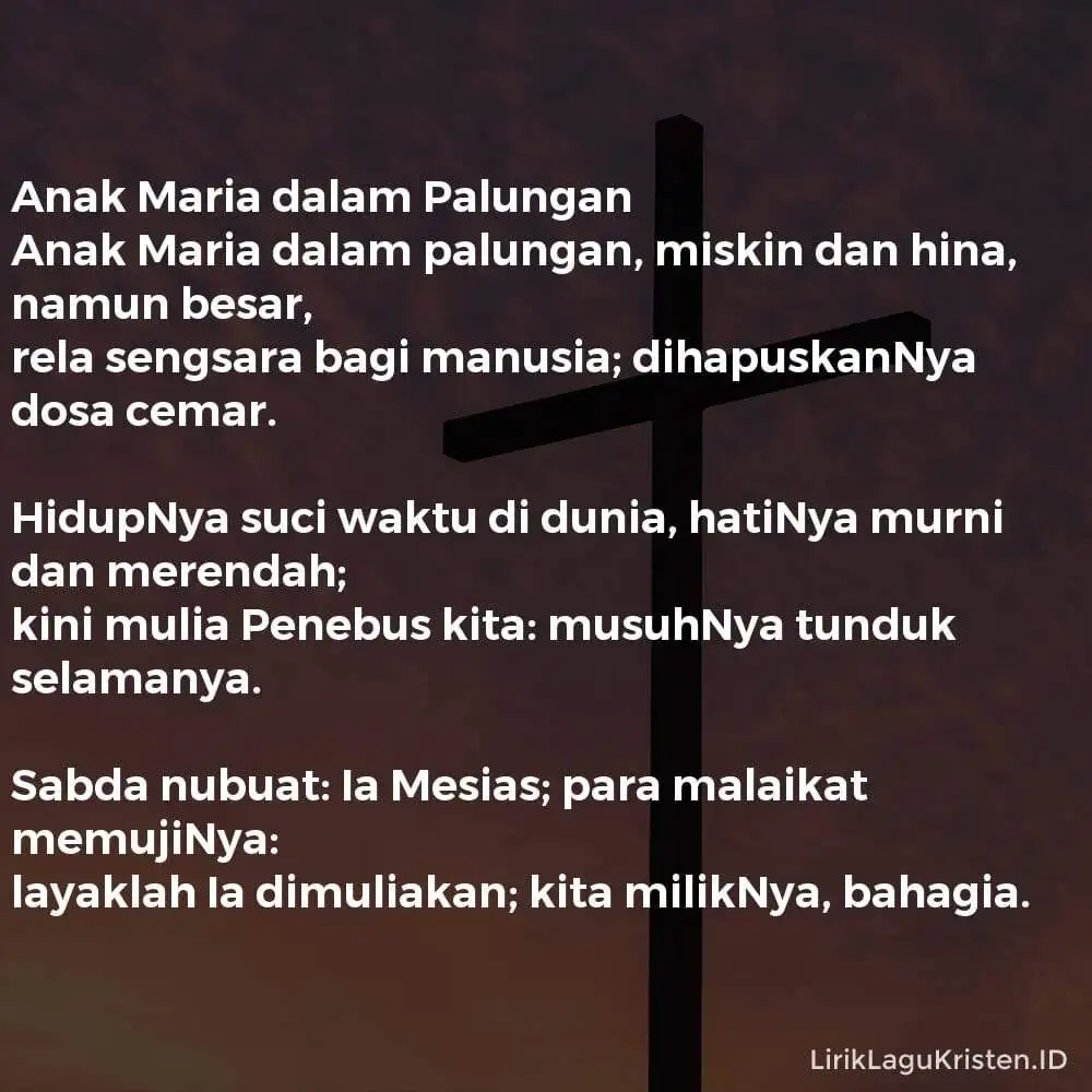 Anak Maria dalam Palungan