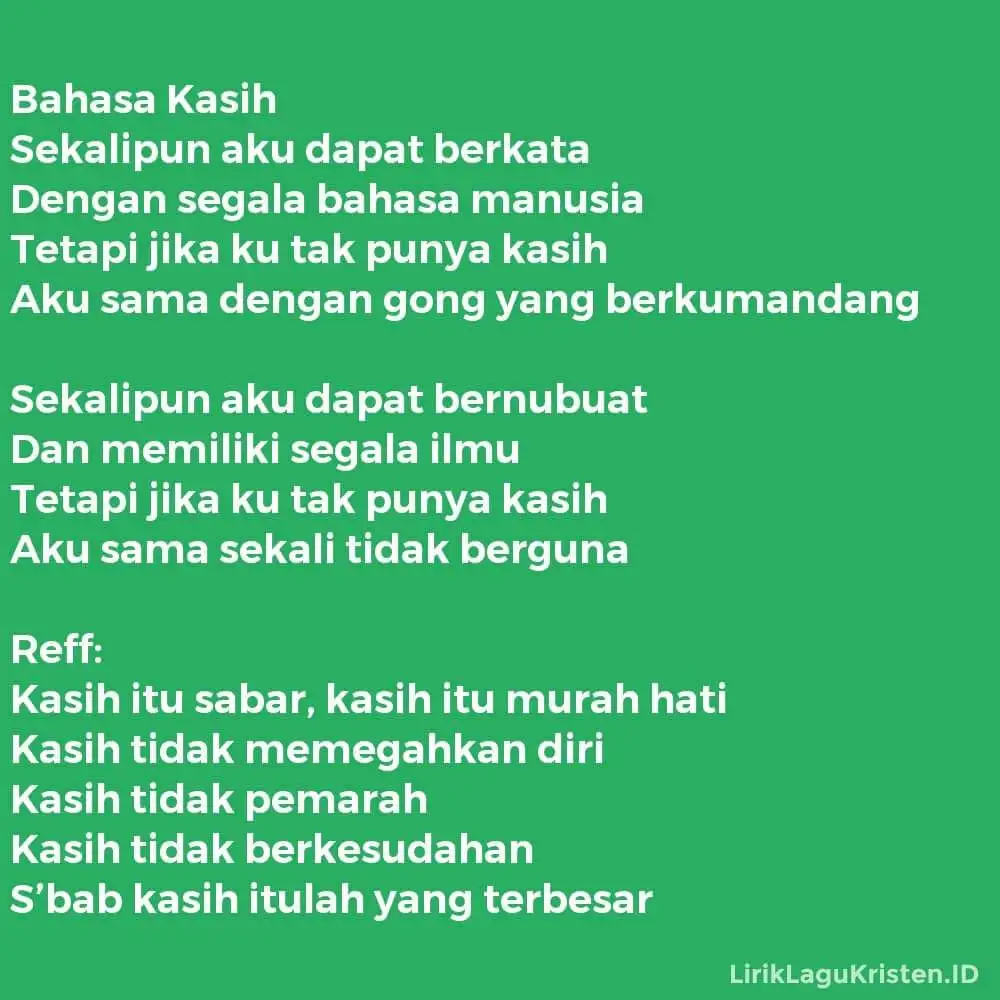 Bahasa Kasih