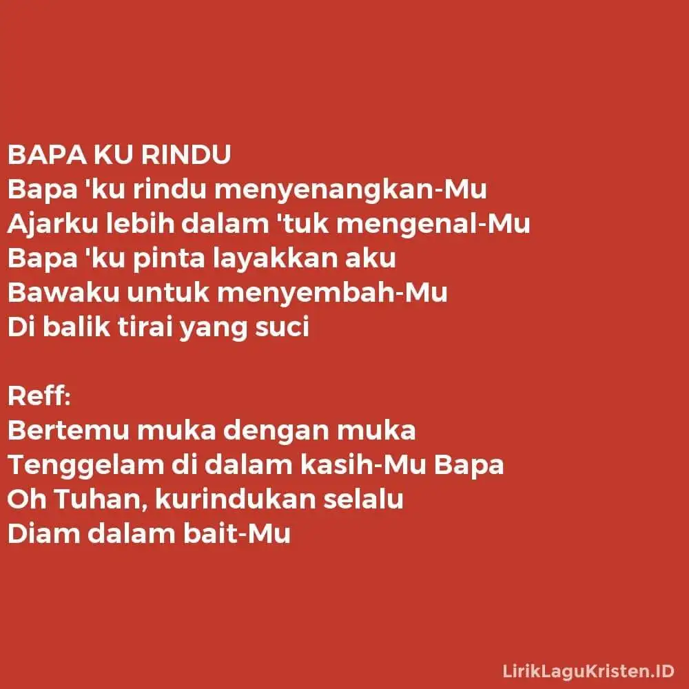 BAPA KU RINDU
