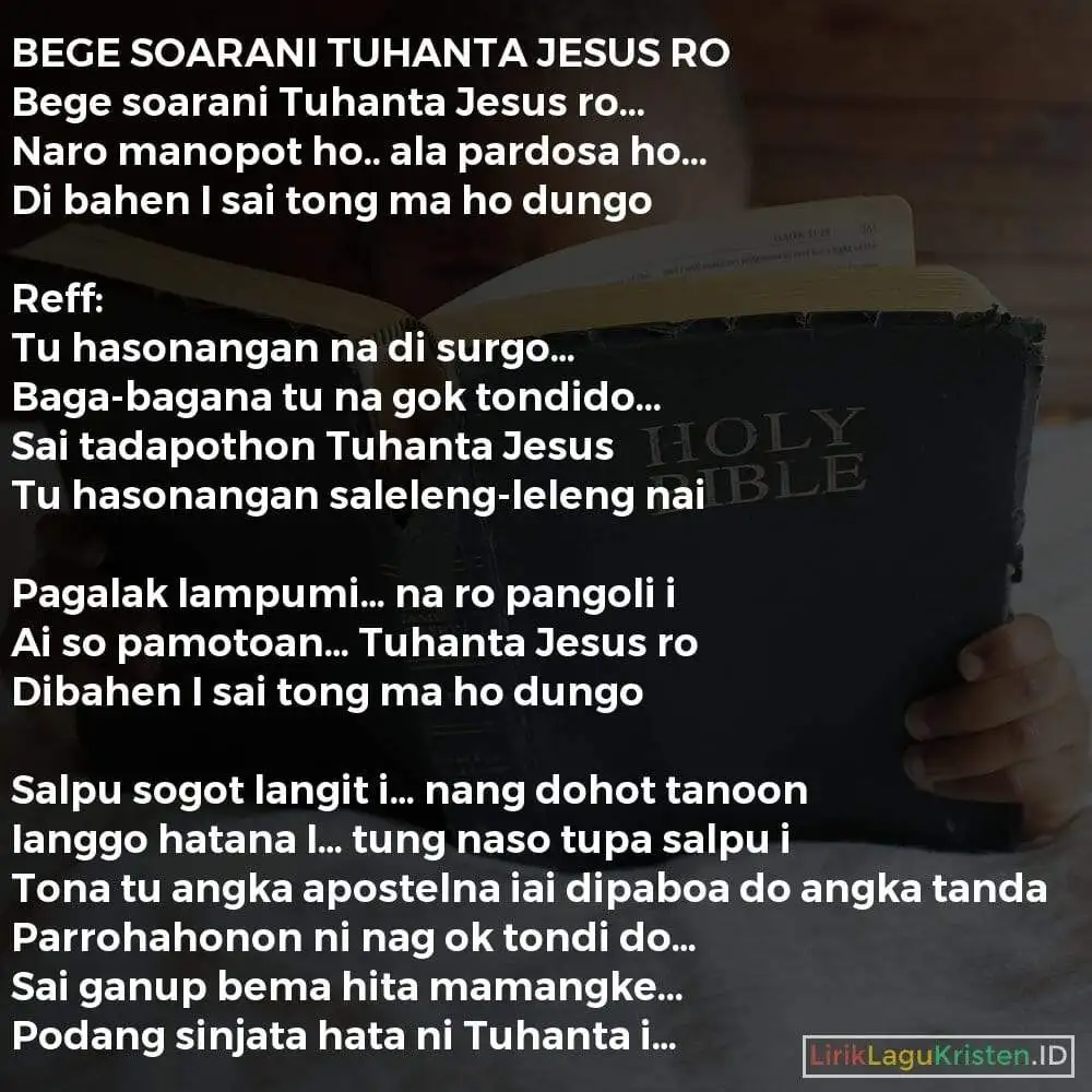 BEGE SOARANI TUHANTA JESUS RO