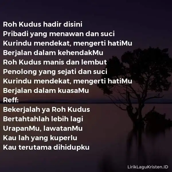 Bekerjalah Ya Roh Kudus