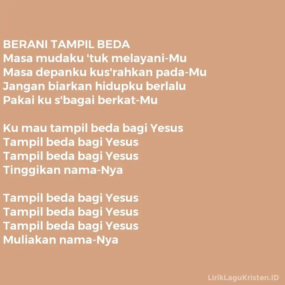 BERANI TAMPIL BEDA
