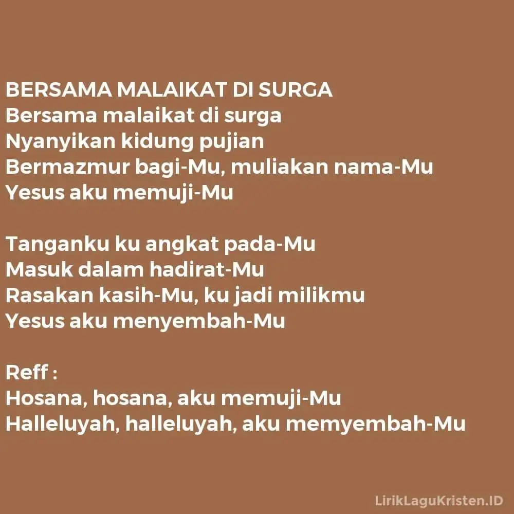 BERSAMA MALAIKAT DI SURGA