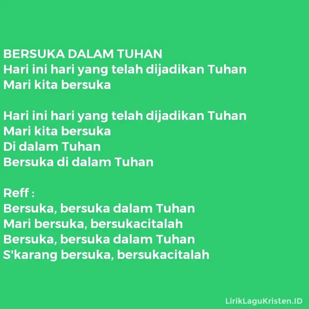 BERSUKA DALAM TUHAN