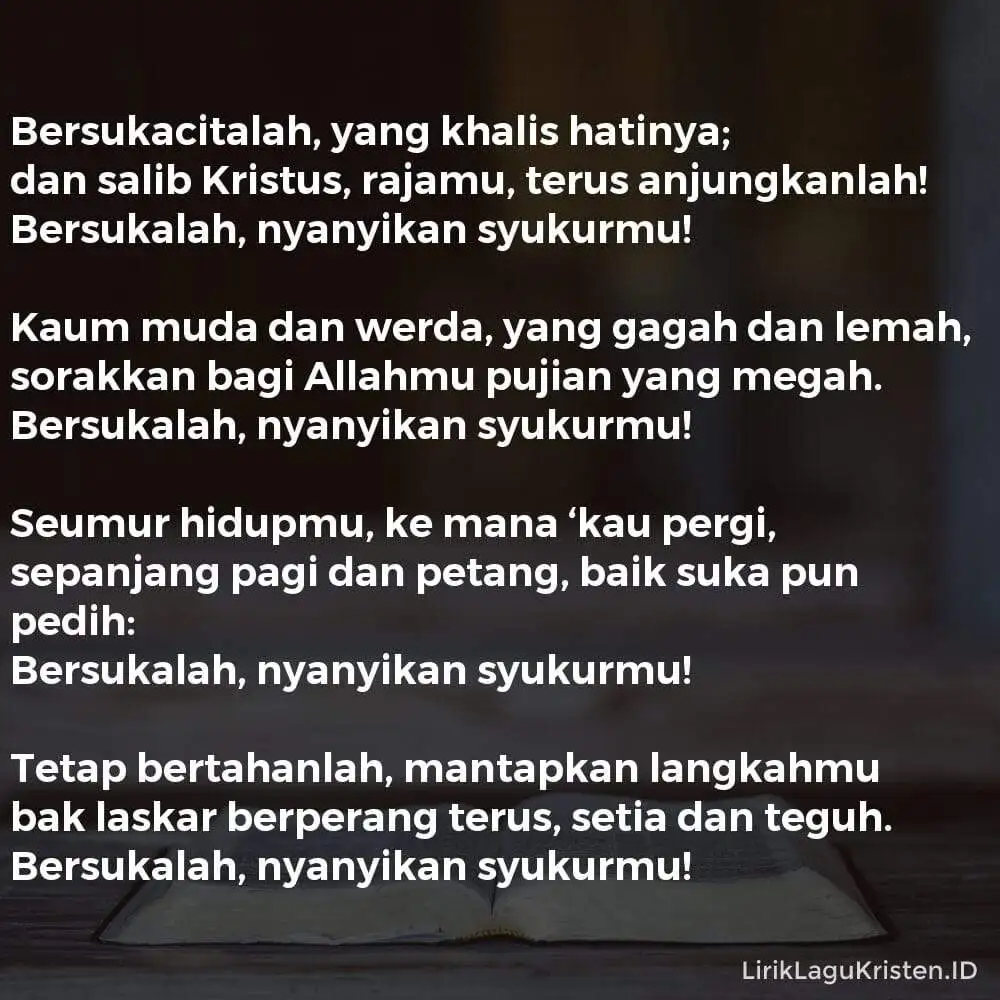 Bersukacitalah, Yang Khalis Hatinya
