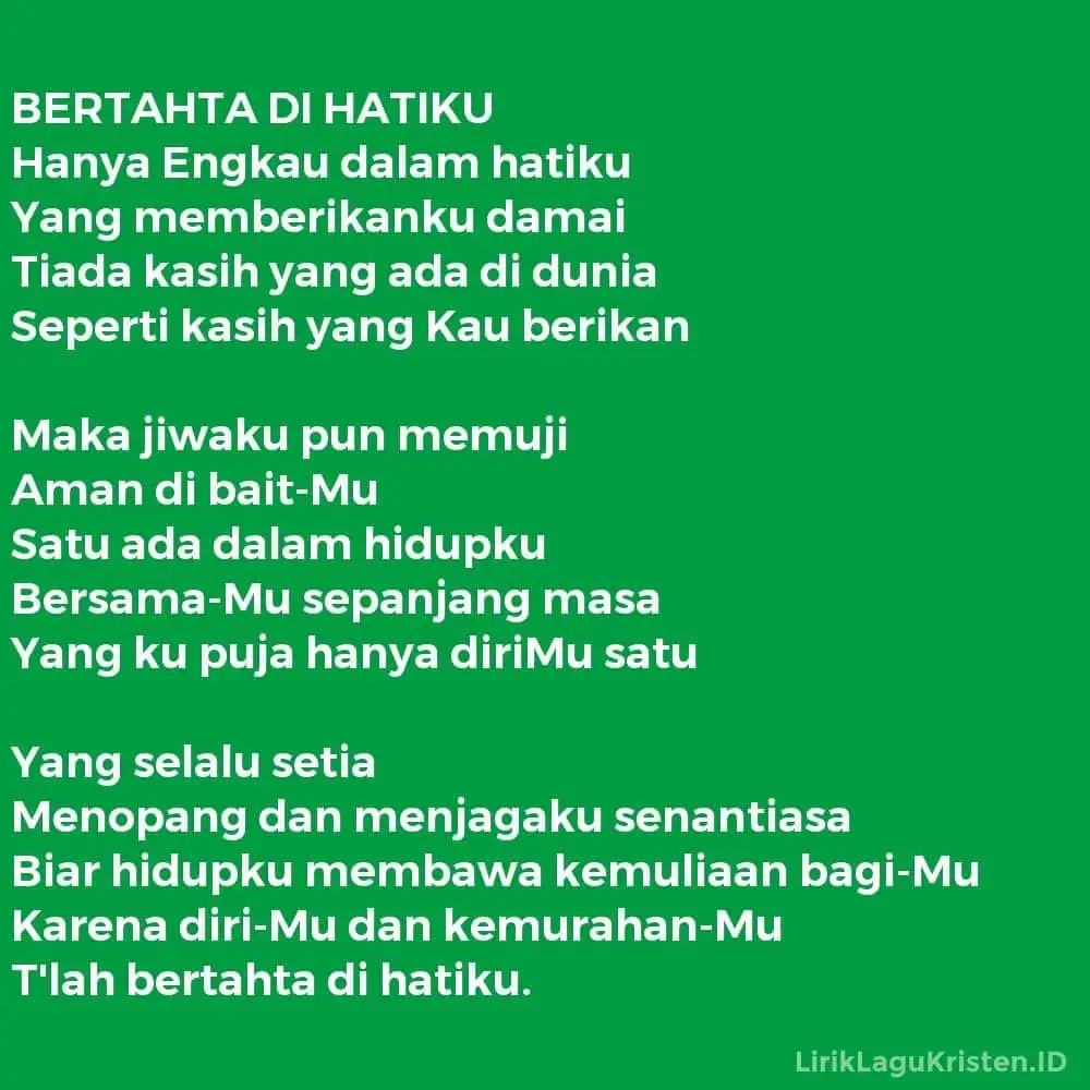 BERTAHTA DI HATIKU