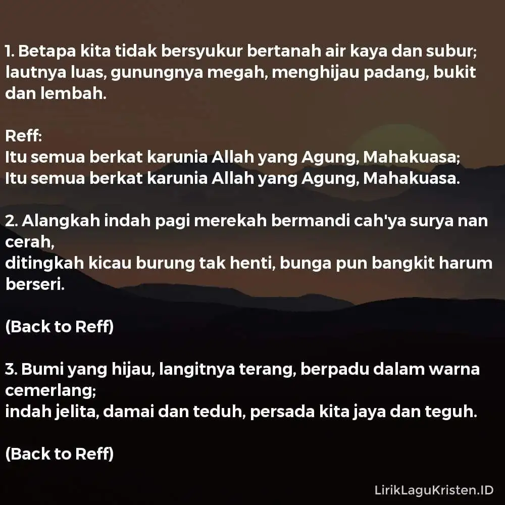 Betapa Kita Tidak Bersyukur