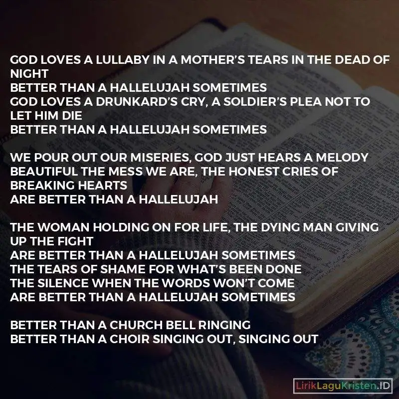 Better Than A Hallelujah