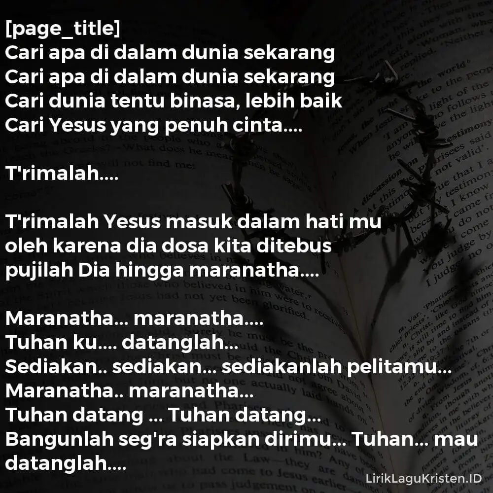 CARI APA DI DALAM DUNIA