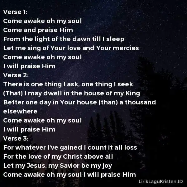 Come Awake oh My Soul