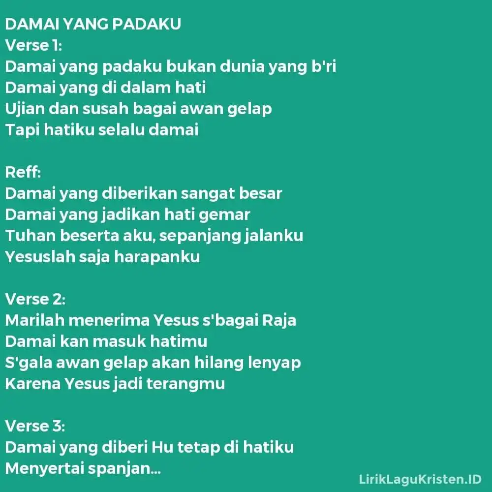 DAMAI YANG PADAKU
