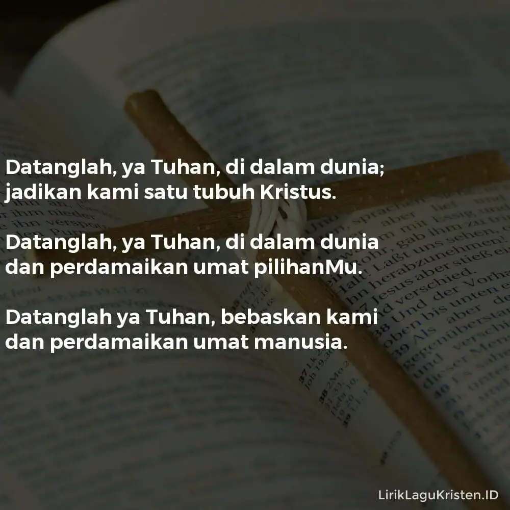 Datanglah, Ya Tuhan