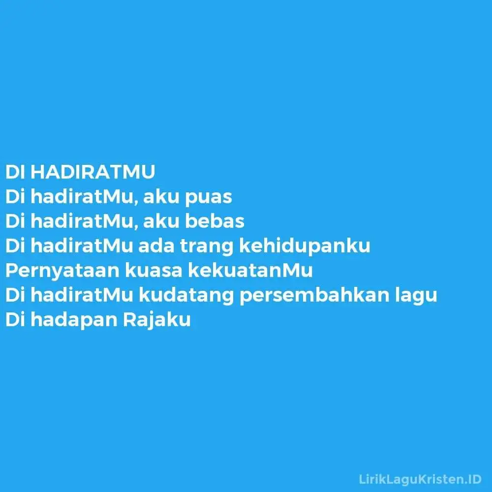 DI HADIRATMU