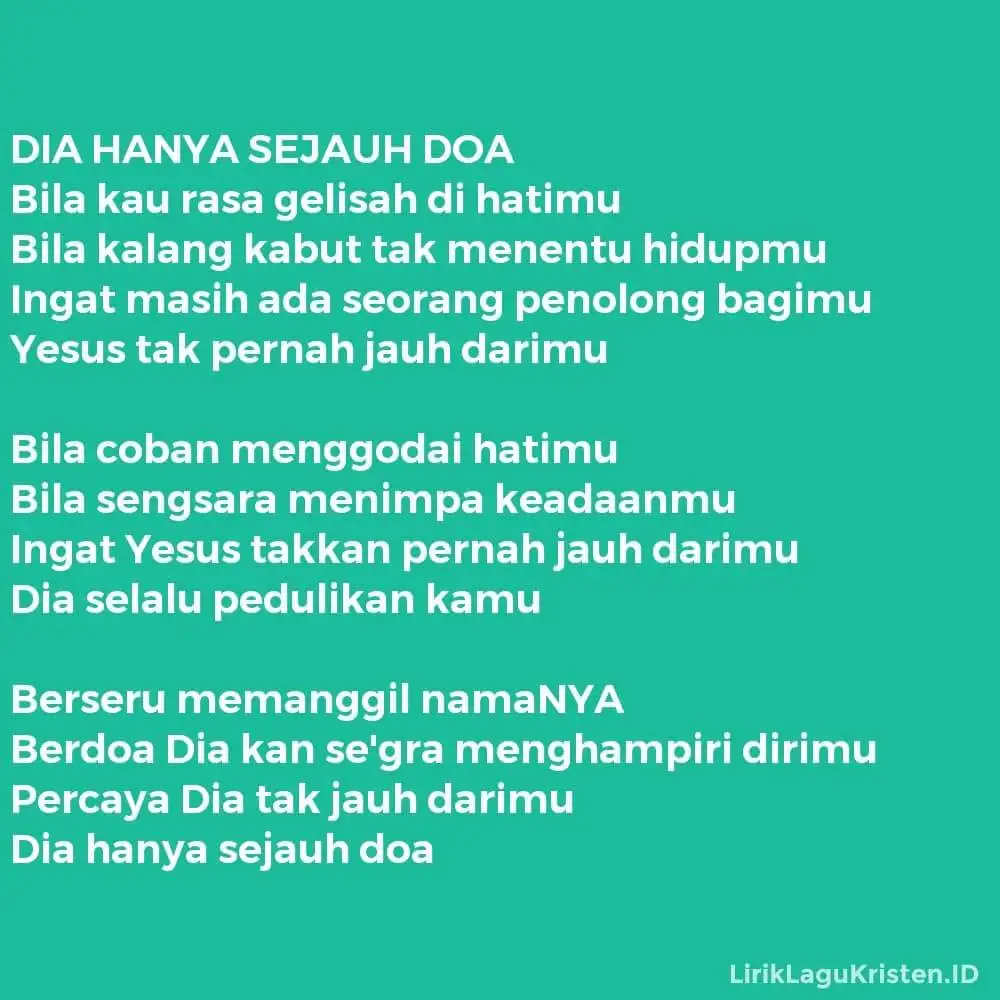 DIA HANYA SEJAUH DOA