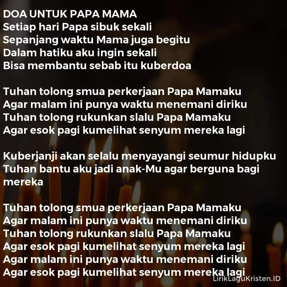 DOA UNTUK PAPA MAMA