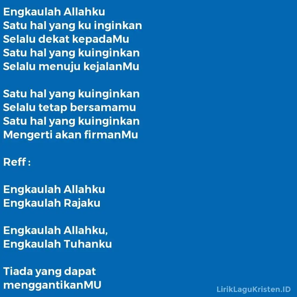 Engkaulah Allahku
