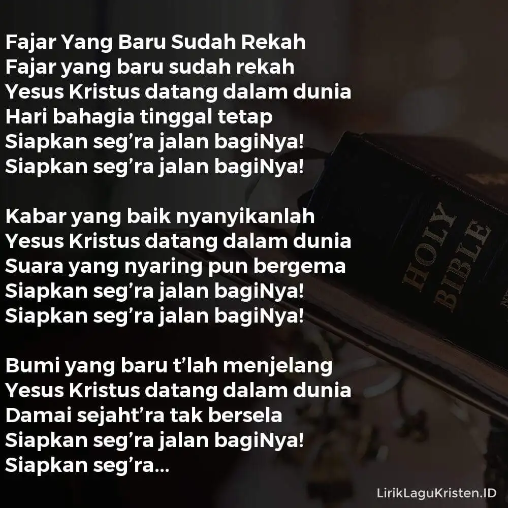 Fajar Yang Baru Sudah Rekah