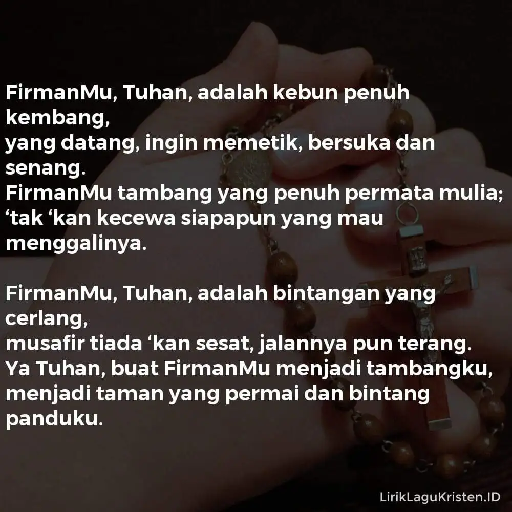 Firmanmu, Tuhan, Adalah Kebun