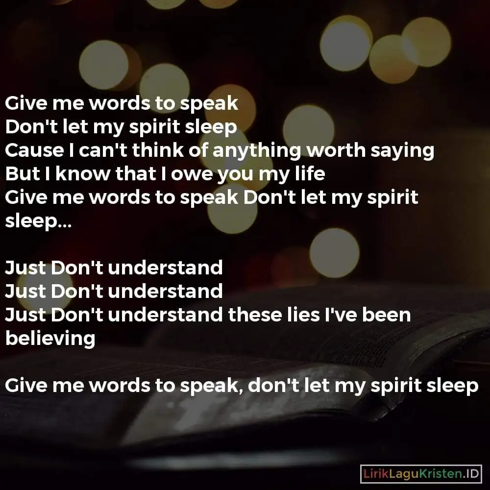 Give Me Words To Speak