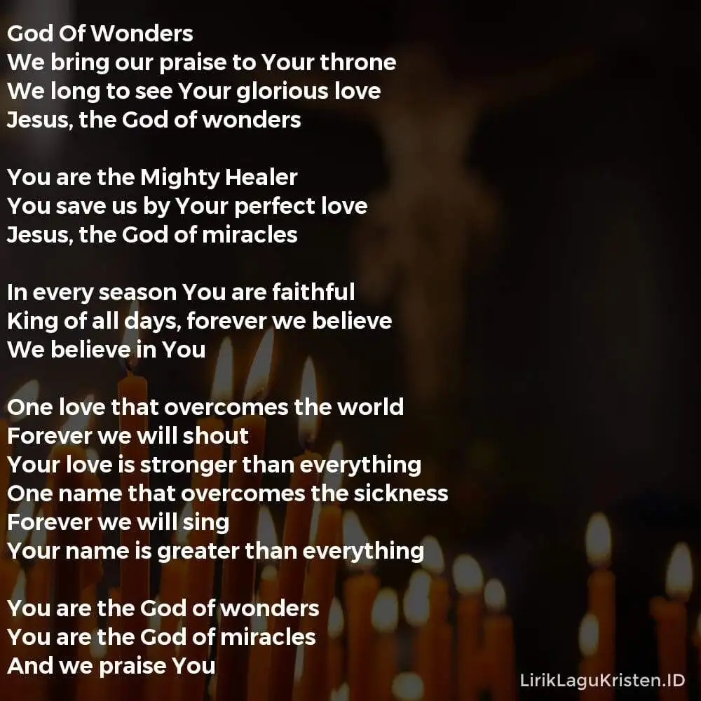 God Of Wonders