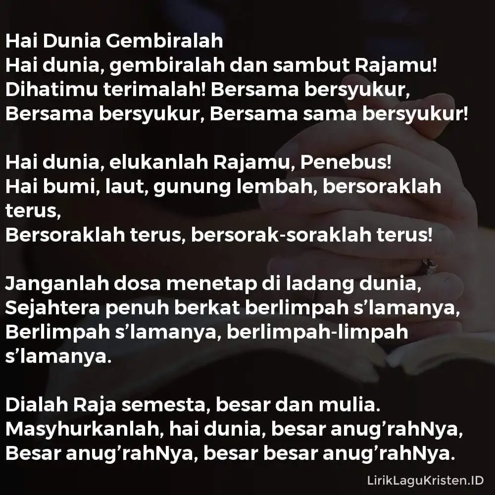 Hai Dunia Gembiralah