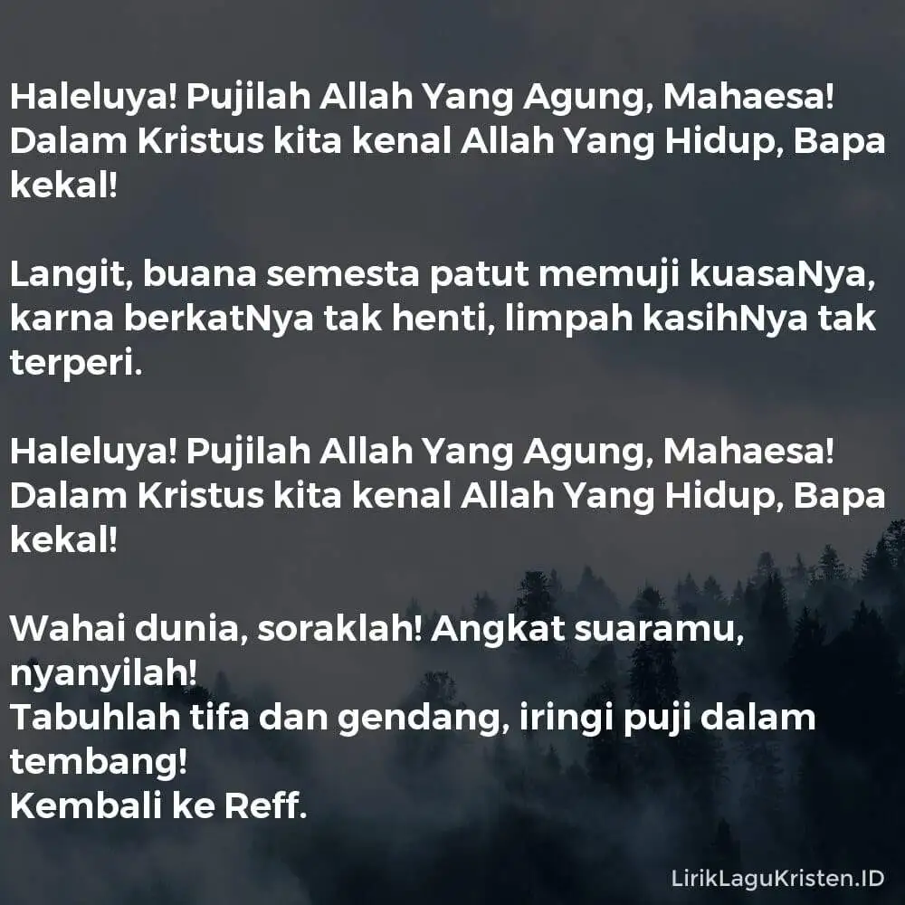 Haleluya, Pujilah