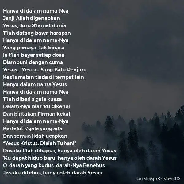 Hanya Di Dalam NamaNya