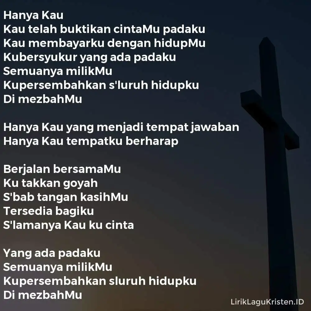 Hanya Kau yang Menjadi Tempat Jawaban