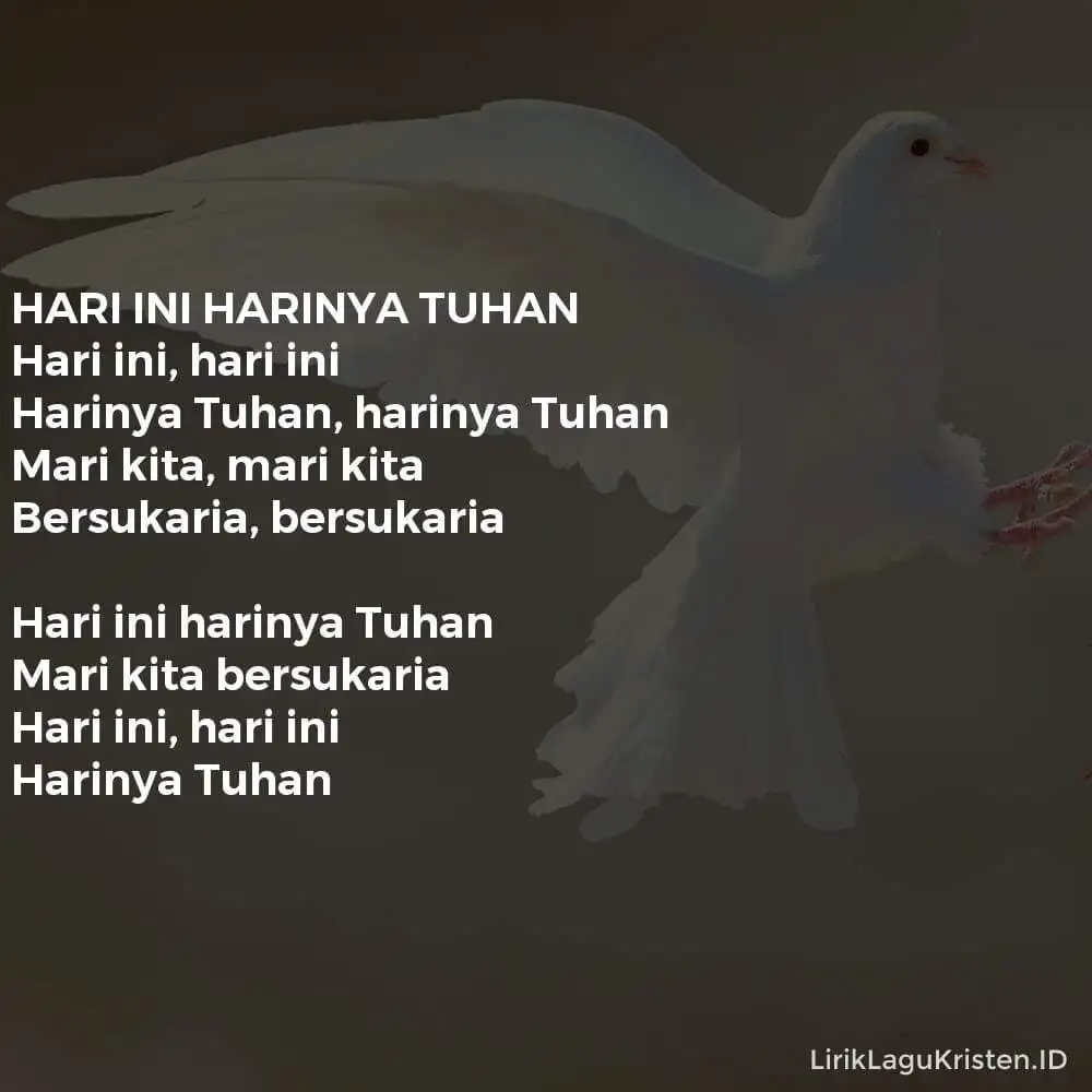 HARI INI HARINYA TUHAN