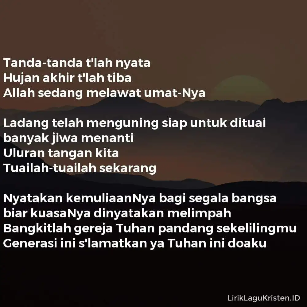 HUJAN AKHIR T’LAH TIBA