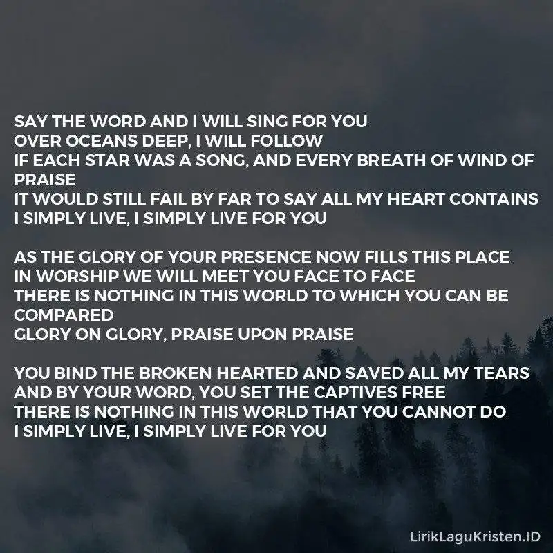 I Simply Live For You