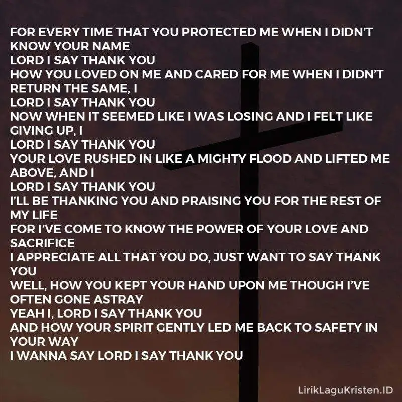 I Want To Say Thanks You