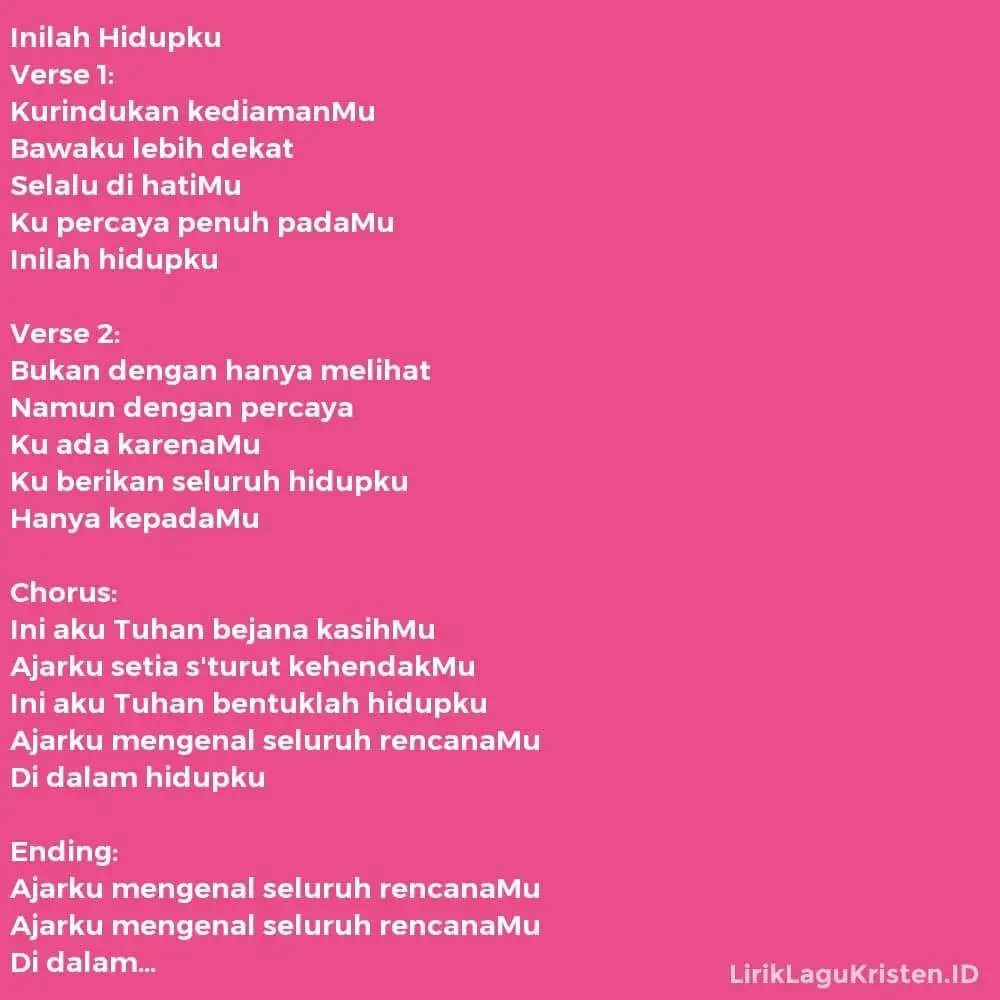Inilah Hidupku