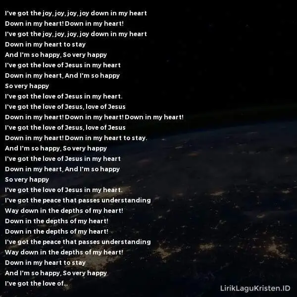 I’ve Got the Joy In My Heart