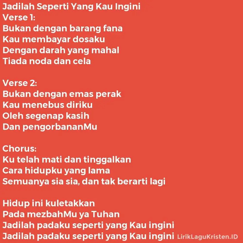 Jadilah Seperti Yang Kau Ingini