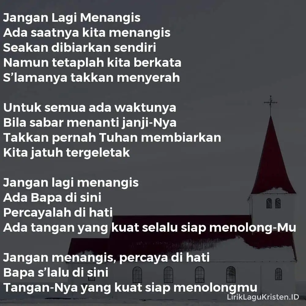 Jangan Lagi Menangis