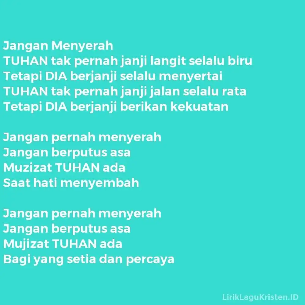 Jangan Pernah Menyerah